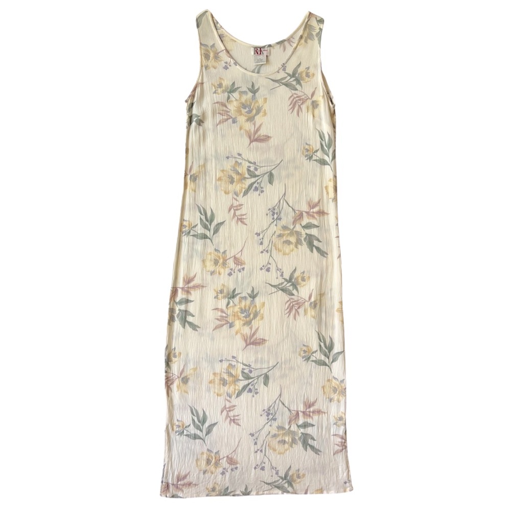 Vintage Cream Floral Dress R&K Originals, Cottagecore